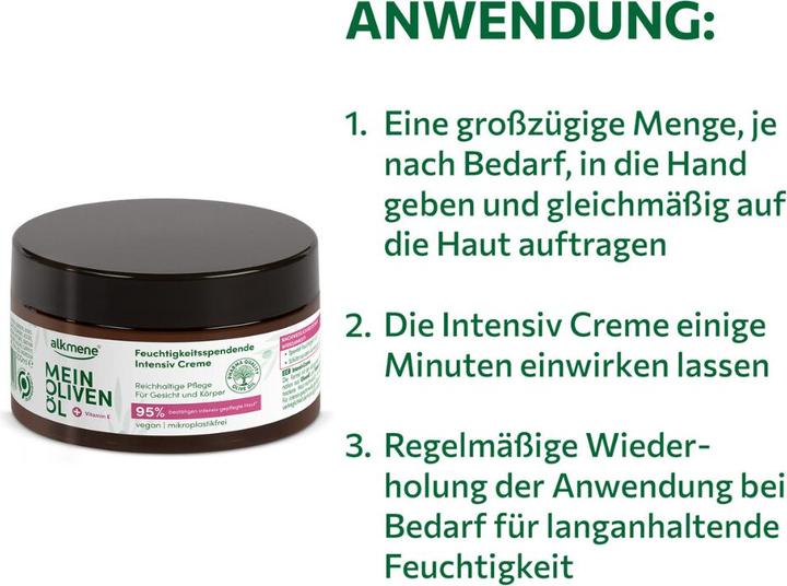 Produktbild Alkmene MEIN OLIVENÖL, Feuchtigkeitsspendende Intensiv Creme (Körpercreme, 200 ml)
