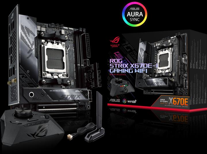 Productafbeelding ASUS ROG STRIX X670E-I GAMING WIFI (AM5, AMD X670E, Mini-ITX)