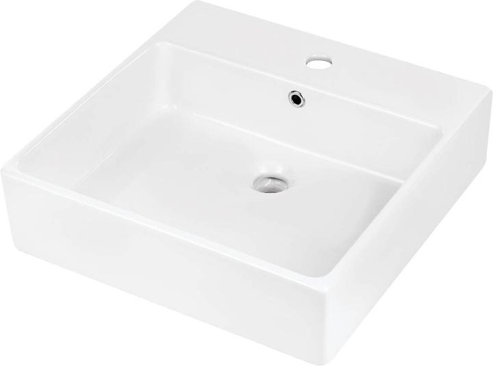Actual product image Deante Ceramic worktop/wall-mounted washbasin with space for a tap - 50x50 cm (500 mm, 500 mm)