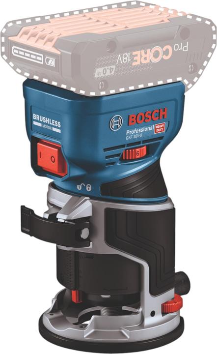 Produktbild Bosch Professional Bosch GKF 18V-8 Professional Akku Kantenfräse 18 V 8,0 mm Brushless + 2x ProCORE Akku 4,0 Ah +