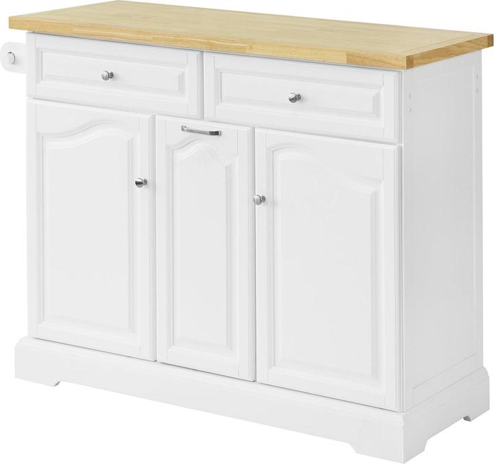 Image du produit SoBuy Ilot de cuisine Chariot de cuisine avec porte-bouteilles