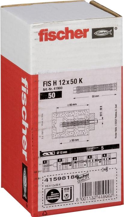 Produktbild Fischer betonskrue FBS II - UltraCut CP 14x75 10/-/- US, mek. galv. - pk a 20stk (50 Stk.)