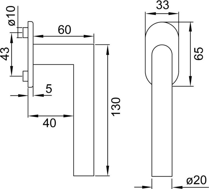 Produktbild Mega Fenstergriffe 03-32.235-41.404 (Türgriff)