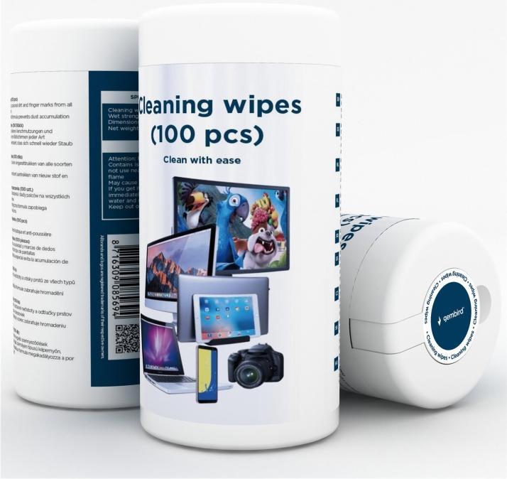 Actual product image Gembird Cleaning cloths (wipes) (100 x)