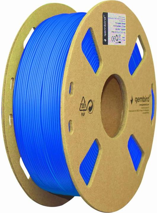 Image du produit Gembird Cassette de filament PLA bobine étroite (PLA, 1.75 mm, 1000 g, Bleu)