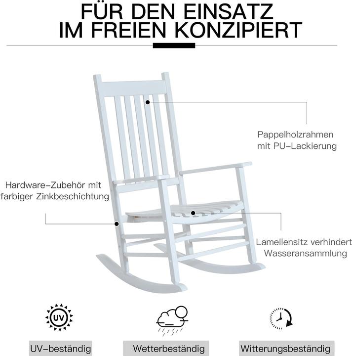 Actual product image Outsunny Rocking Chair with Armrest