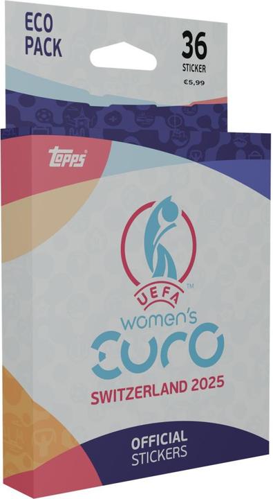 Immagine prodotto Topps Women's Euro 2025 Sticker Eco Pack (Inglese, Pacchetto Booster)