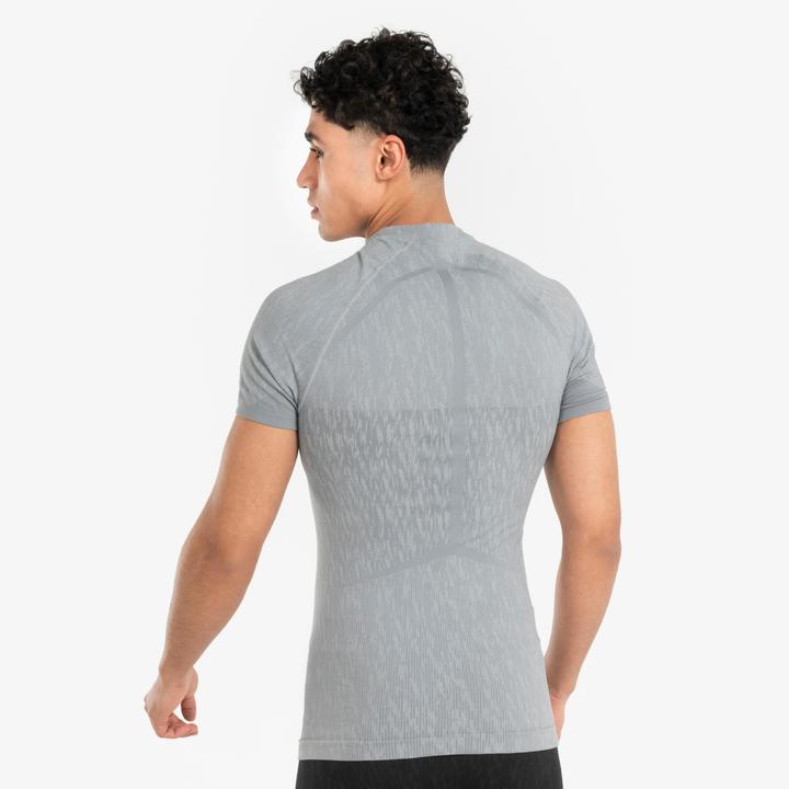 Produktbild Kipsta Funktionsshirt Fussball kurzarm Keepdry 500 Wärmekomfort Damen/Herren grau (XL)