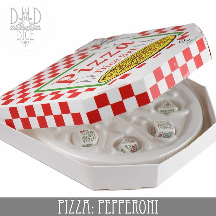 Actual product image Q Workshop Pizza Dice Set: Pepperoni