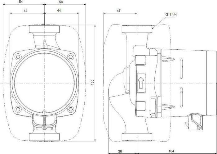 Immagine prodotto Grundfos Pompa di circolazione ad alta efficienza Alpha1 20-40N, 150 mm, G 1 1/4, PN 10, 230 V, ES