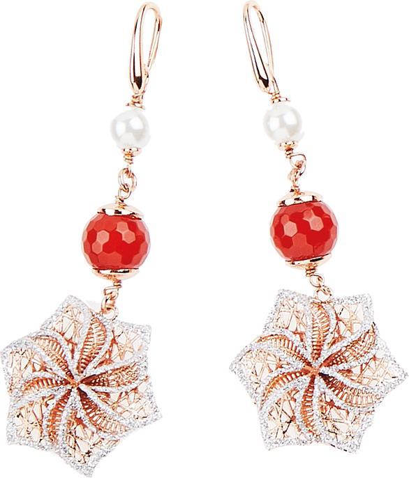 Produktbild Ottaviani Bronze earrings with silver glitter and bijoux pearls