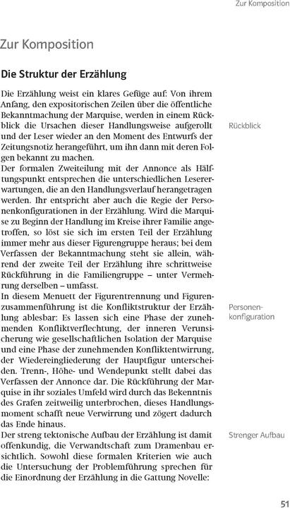 Actual product image Lektürehilfen Heinrich von Kleist "Die Marquise von O.../Das Erdbeben in Chili" (German, 2017)