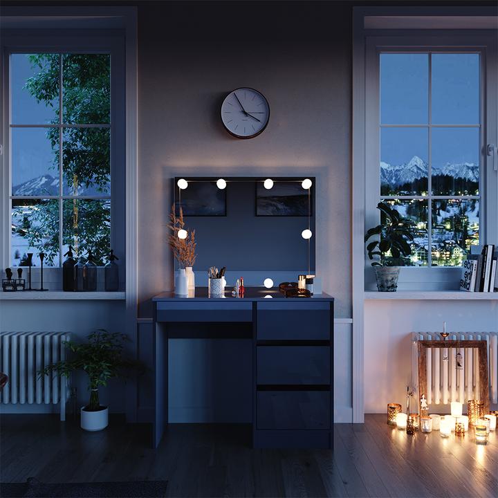 Actual product image Vicco Sherry with stool and lighting (90 x 75 x 40 cm)