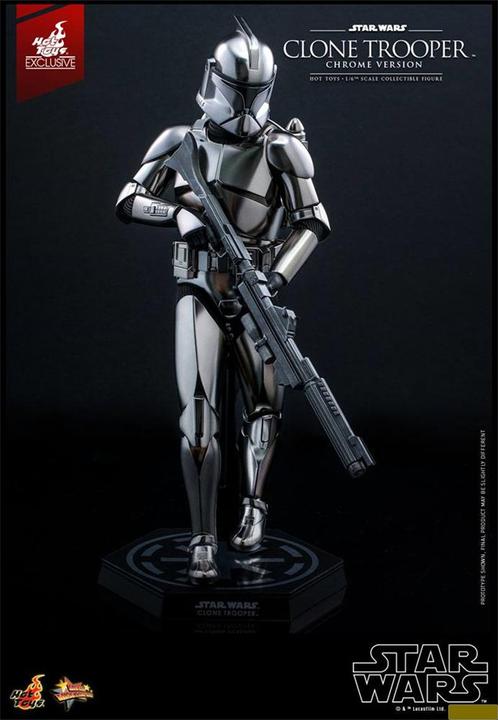 Image du produit Hot Toys Star Wars figurine 1/6 Clone Trooper (Chrome Version) 30 cm