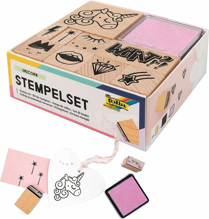 Produktbild Folia Stempelset Unicorn
