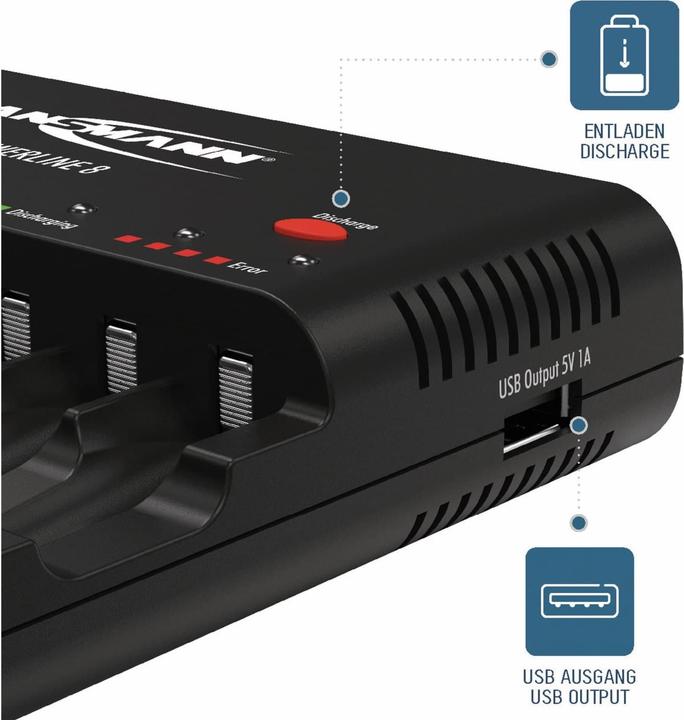 Produktbild Ansmann Powerline 8 (1 Stk., AAA, AA, Ladegerät ohne Akku)