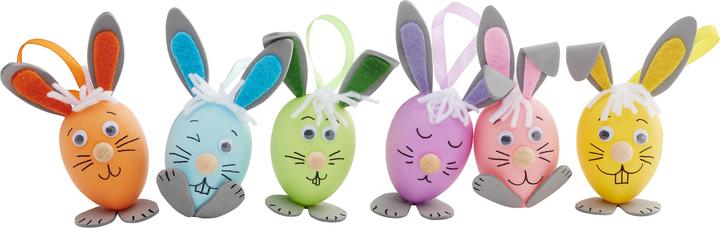Actual product image VBS Craft set "Colourful bunnies", 6 pieces