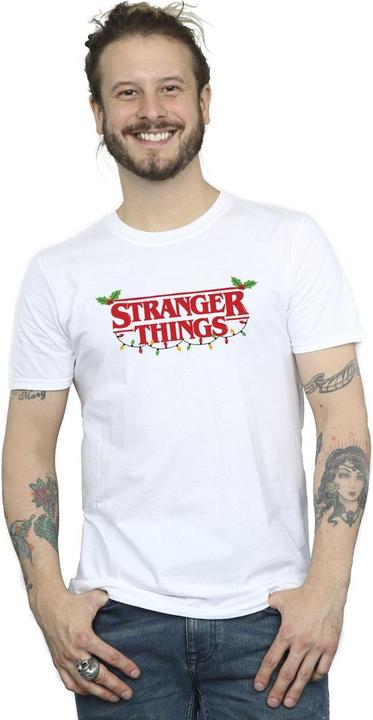 Actual product image Netflix Mens Stranger Things Christmas Lights T-Shirt (M)