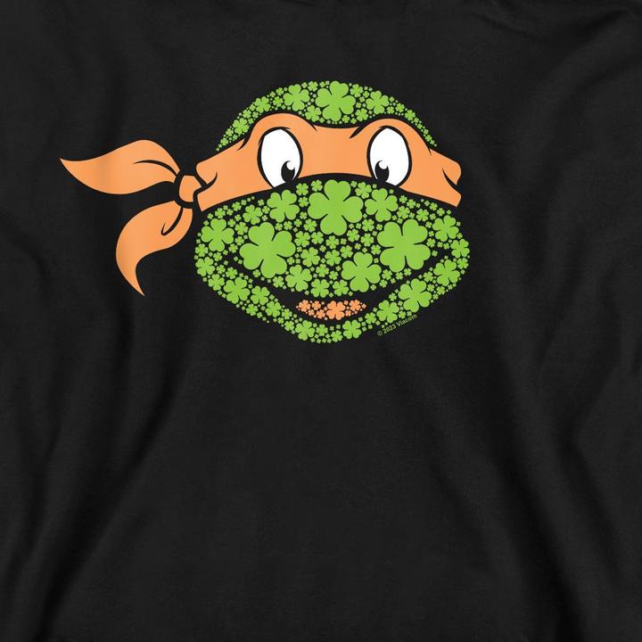 Actual product image Teenage Mutant NT Unisex Adult Michelangelo Clover St Patricks Day Sweatshirt (M)