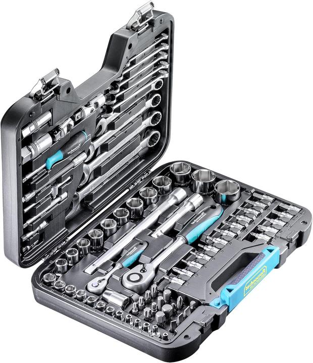 Actual product image technocraft BLACK socket spanner set 1/4" + 1/2", 82 pcs (1/4", 1/2")