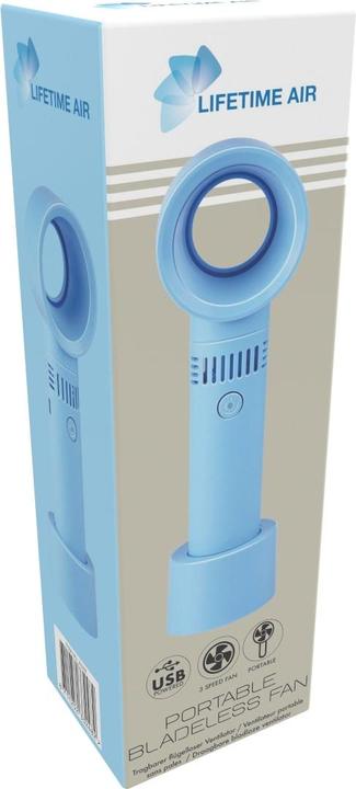 Actual product image Lifetime Air Fan portable bladeless USB Blu
