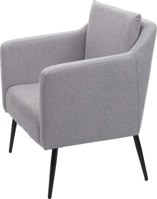 Immagine prodotto Mendler Sedia da salotto, poltrona Sedia da cocktail Sedia relax - Tessuto/Tessuto Grigio chiaro