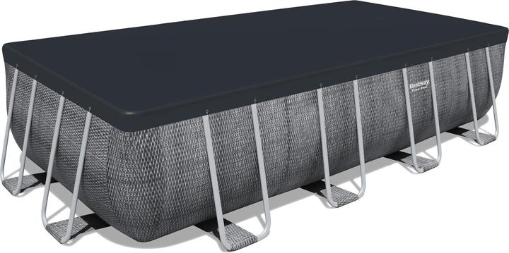 Produktbild Bestway Zwembad - Power Steel Rechthoek - 488 x 224 x 122 cm - Rotan - met Filterpomp 5.7 m3 (488 x 244 x 122 cm)
