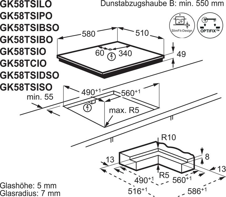 Produktbild Electrolux Induktionskochfeld SenseBoil-Überkoch-Sensor 60 cm, GK58TSIBSO, 949599364