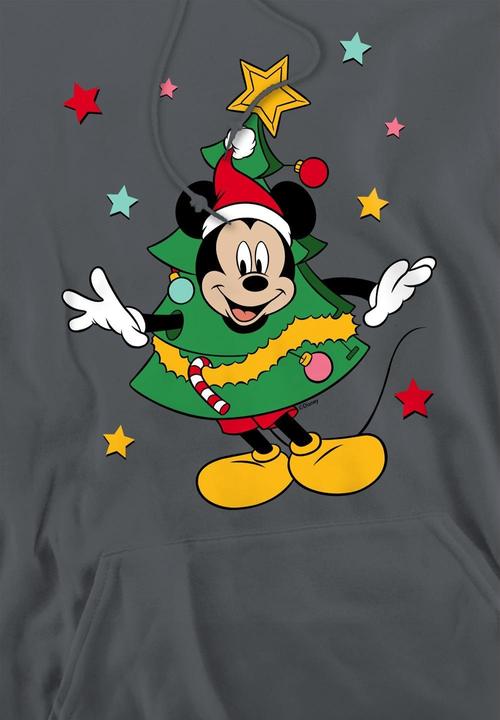 Immagine prodotto Disney Felpa con Cappuccio Topolino Albero di Natale Uomo (M)