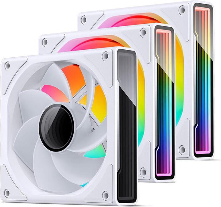 Actual product image Jonsbo ZK-120WR 3in1 fan - A-RGB, white Reverse (120 mm, 3 x)