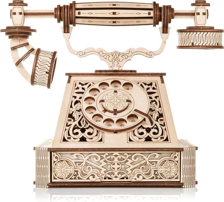 Image du produit Eco Wood Art Kit de maquette 3D en bois - Teélephone rétro