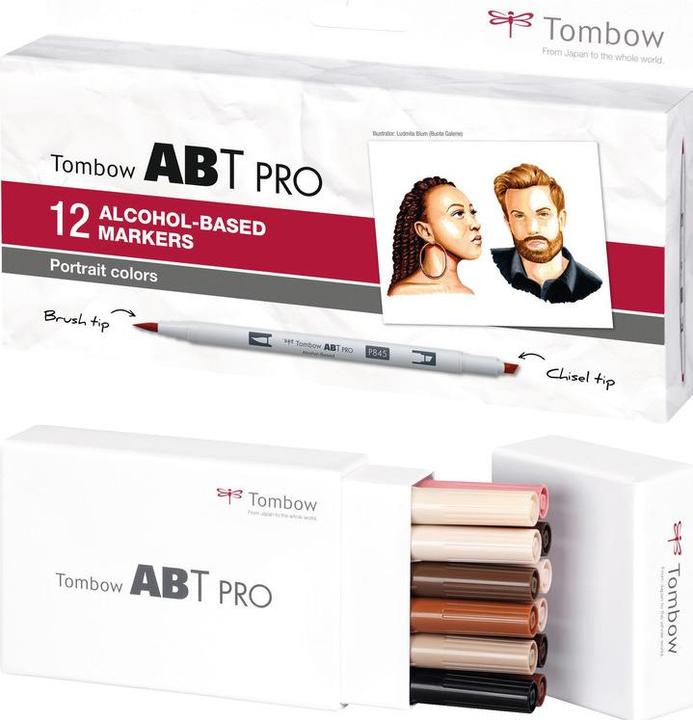 Produktbild Tombow Stifte Portrait Farben, Box, 12er-Set (Mehrfarbig, 12 x)