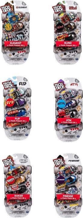 Actual product image Tech DECK Skateboards, 4 pcs. (German, French, Italian, English)