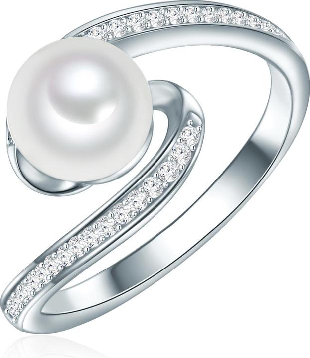 Valero Pearls Damen Sterling Silber Zirkonia Süsswasser-Zuchtperle silber - 32332