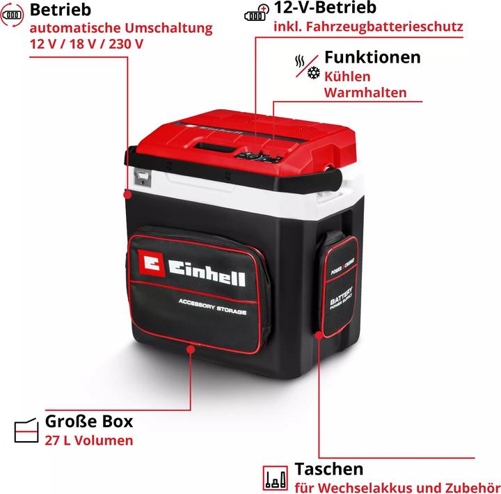 Actual product image Einhell Kühlbox TE-COL 18/27 Li-Solo (27 l)
