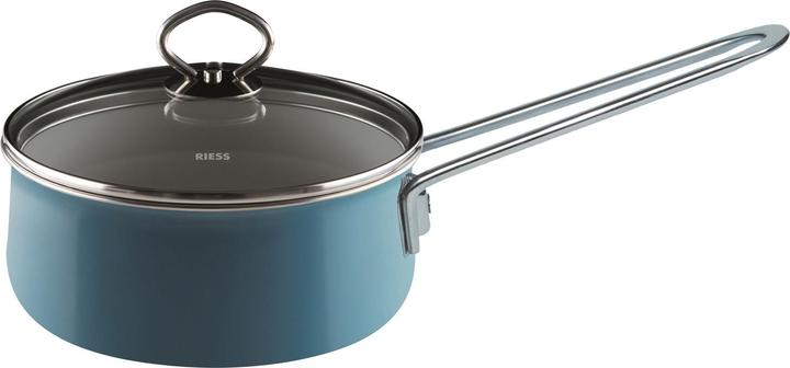 Actual product image Riess Saucepan with glass lid 16cm,1L (16 cm, Saucepan, Enamel)