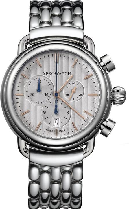 Actual product image Aerowatch Homage 1910 Chrono (Chronograph, Analogue wristwatch, Swiss made, 44 mm)