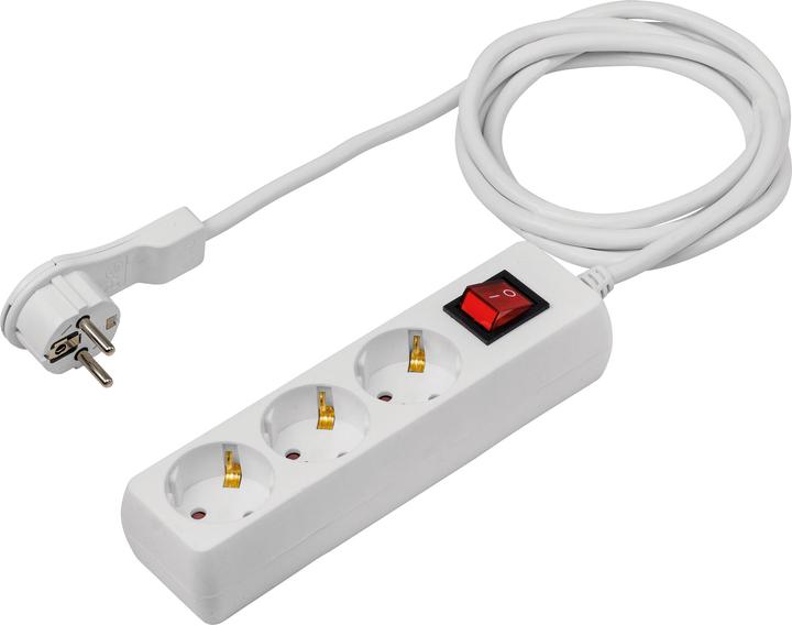 Actual product image As - Schwabe Socket strip (3 x, CEE 7/3, 2 m)