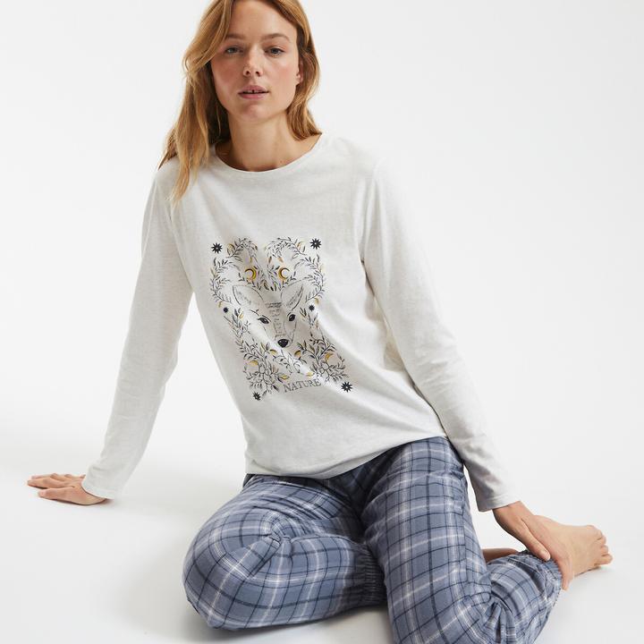 Produktbild So'home Pyjama mit bedrucktem Oberteil (42)