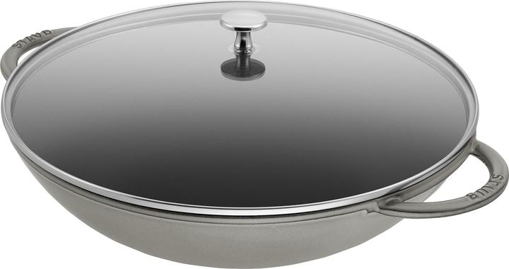Produktbild Staub Wok mit Glasdeckel (37 cm, Wok Pfanne, Gusseisen)