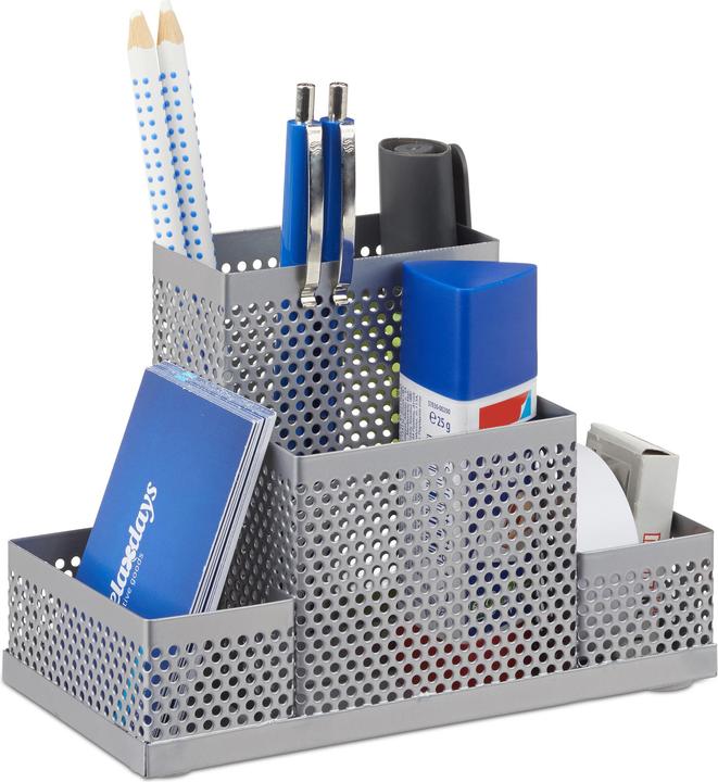 Actual product image Relaxdays Metal Mesh Desk Organizer