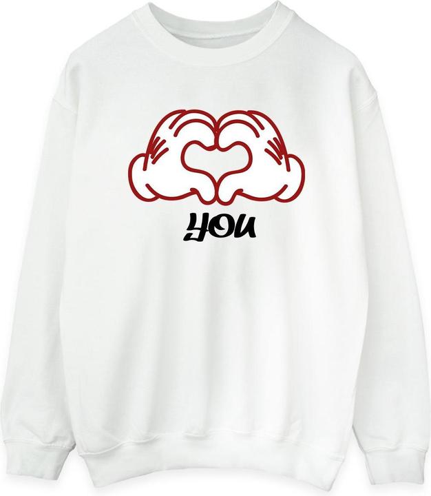 Actual product image Disney Womens/Ladies Mickey Mouse Love You Hands Sweatshirt (XL)