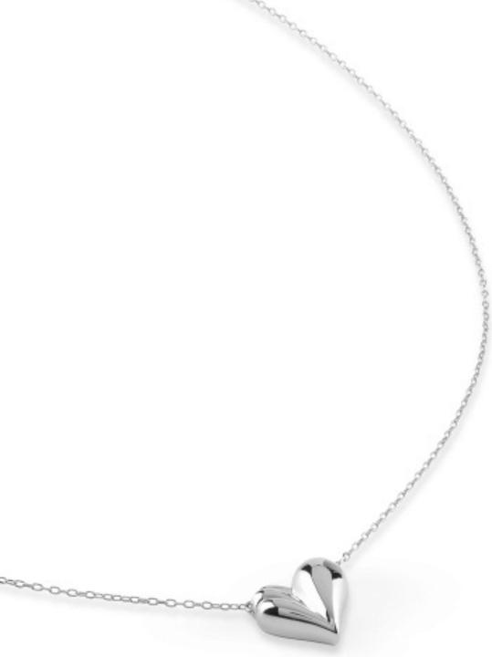 Produktbild Guess 16-18" 13MM FLUID HEART NK Halskette (Sterling Silber)