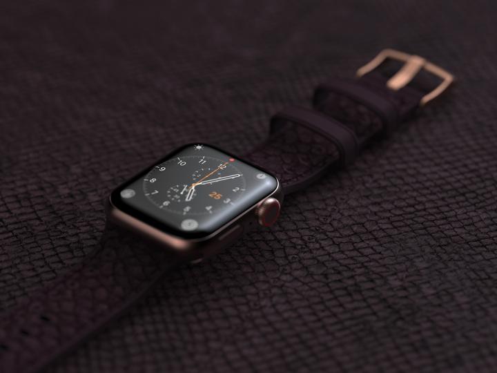 Actual product image Njord Eldur Watch Strap For (41 mm, 40 mm, Vegan Leather, Stainless steel fastener, Salmon leather)