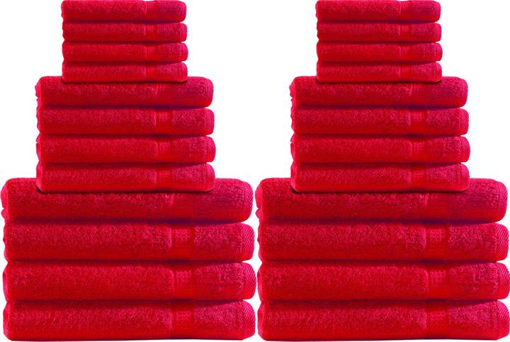 Image du produit Casativo Set de serviettes 24 pièces, 8 serviettes invitées, 8 serviettes de bain et 8 serviettes de toilette (100 x 50 cm, 50 x 30 cm, 150 x 100 cm)