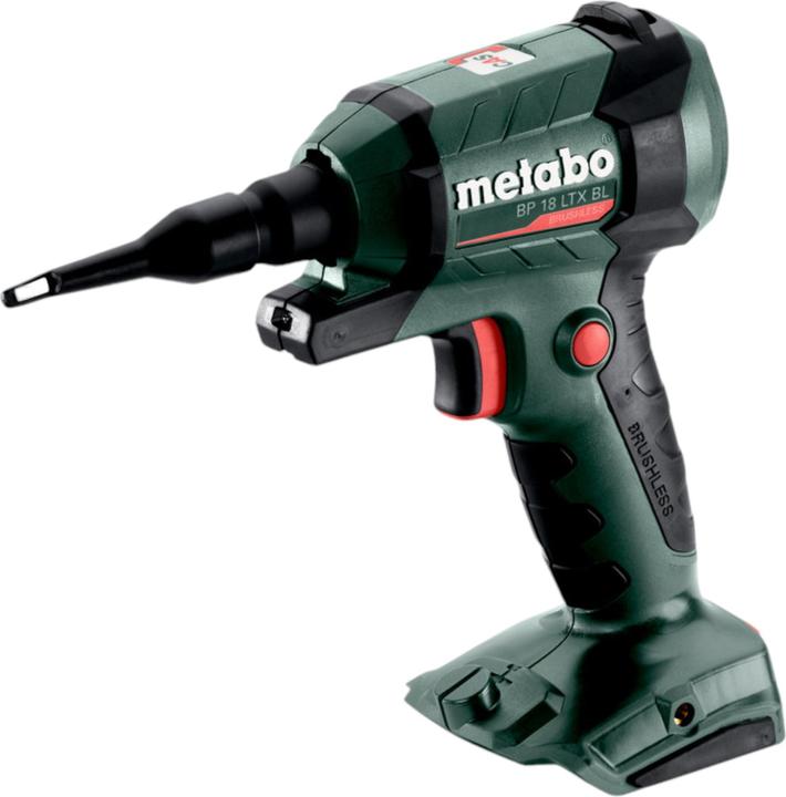 Produktbild Metabo BP 18 LTX BL Akku Blaspistole 18 V Brushless + 2x LiHD Akku 5,5 Ah + Ladegerät (Akkubetrieb, Werkstattgebläse)