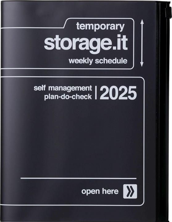 Produktbild Mark'S 2024/2025 Taschenkalender A5 vertikal, Storage it, Black (A5, Englisch)