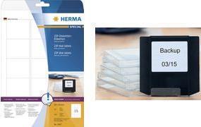 Actual product image HERMA ZIP disc labels A4