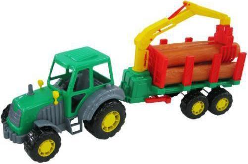 Actual product image Polesie Tractor unit with semitrailer with wood net - 35370