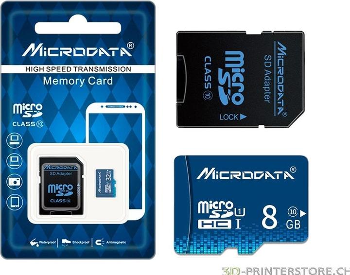 3d-printerstore.ch Microdata Micro SD Card 4GB inkl. Adapter (4 GB, microSD, U1)